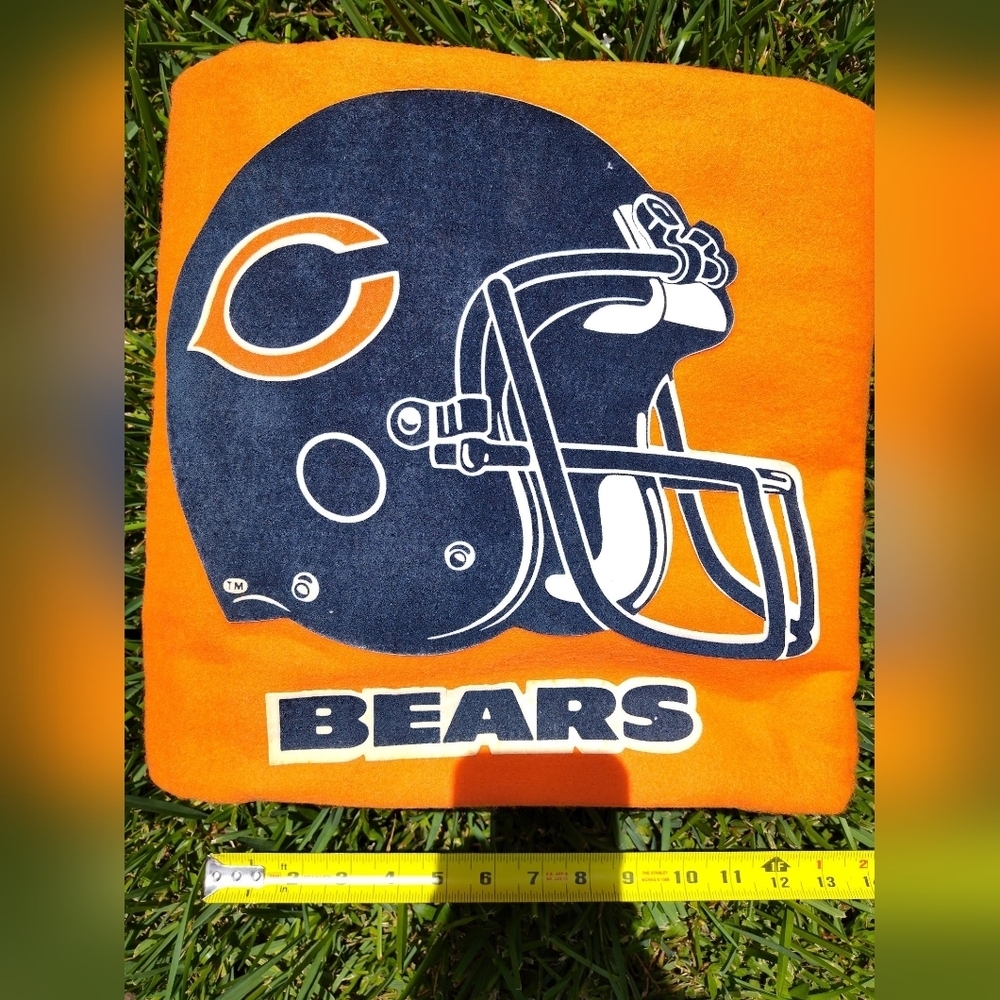 VINTAGE 40x60 1980's Chicago Bears Stadium Blanket. Never Used Original Package - Picture 3 of 4